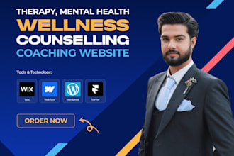 design medical, therapy, mental health, wellness, counseling, coaching website
