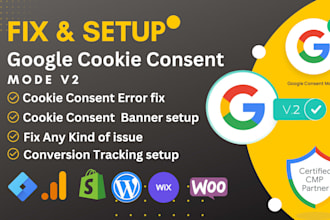setup cookie consent v2, cookie consent banner setup, google consent mode v2,GTM