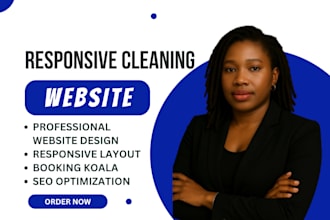 design cleaning  website, house cleaning, office cleaning, booking koala
