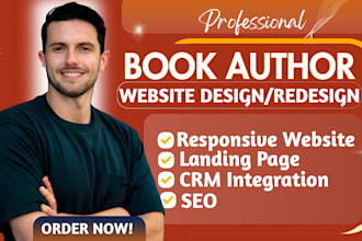 do author website design, book landing page, ebook sales funnel, author website