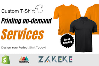 design and launch your t shirt pod store with printify, zakeke