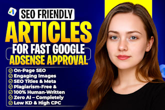 write 30 unique SEO articles for google adsense approval