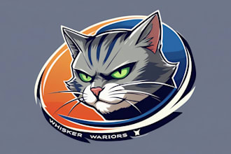 do good looking cat mascot logo with free source file