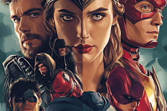do superhero character graphic novel cover