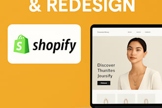 build shopify store, shopify redesign or dropshiping ecommerce store