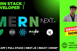 develop mern stack web app as a mern stack developer, full stack developer