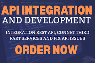 professionally integrate any rest API or fix API integration issues fast