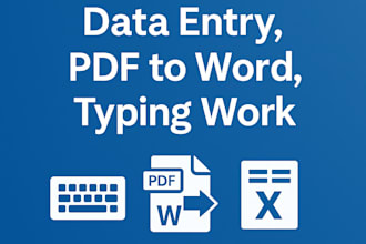 do manual data entry, typing, and file conversion tasks