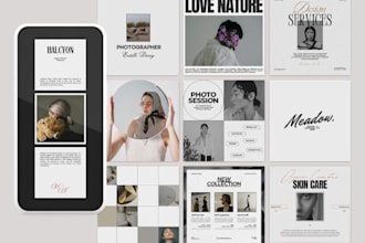 create aesthetic canva instagram templates with captions for your brand