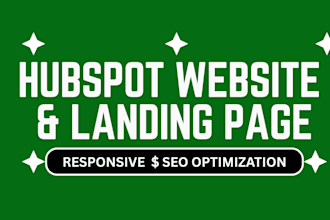 develop stunning hubspot website or landing page website