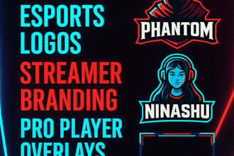 custom gaming logo for streamers and esports