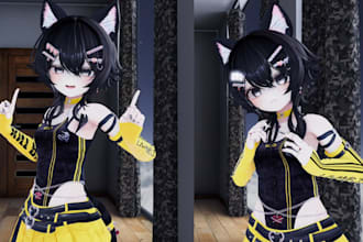 create custom vrchat avatar vrc model vr character furry pc and quest blender