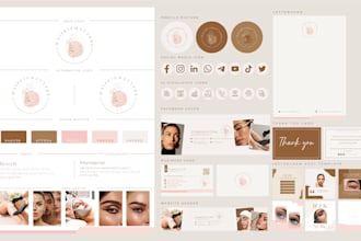create aesthetic logo and branding kit for your beauty brand