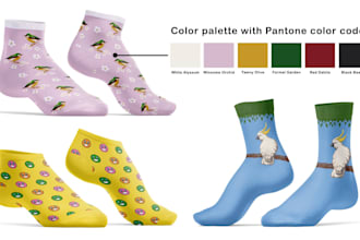 create sock knitting machine design or redraw it in bmp