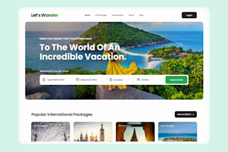 design vacation rental website, airbnb, travel website, hotel booking website