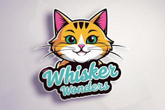 design realistic cat mascot logo with creative concepts
