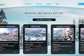 create tourist landing page in budget