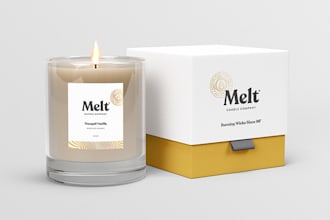 design product label, candle label design and luxury candle design