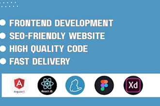 develop frontend in next js, react js, vite, angular js