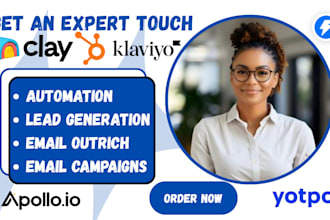 setup clay, clay com, hubspot crm, klaviyo, instantly ai, yotpo sms apollo io