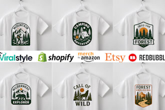 design vintage outdoor badge t shirt, adventure with nature, wildlife or camping