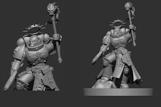 sculpt 3d warhammer 40k 3d warhammer army miniature character model for printing