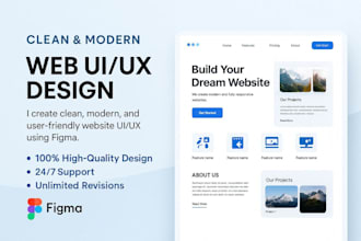design a modern website UI UX in figma