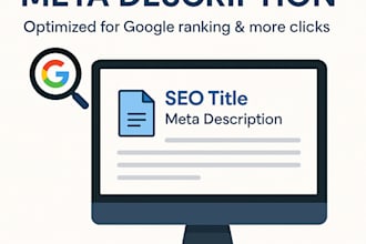 write an SEO optimized title and meta description for your website or blog