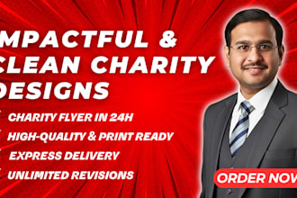 design professional charity, ngo, organization flyer
