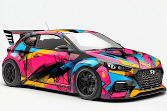 draw a vehicle wrap design for van car truck trailer