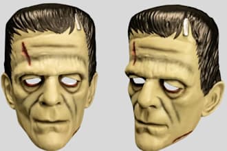 custom scary halloween mask for cosplay horror costume cosplay mask 3d printing