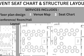 make a professional seating chart or venue map for your event or wedding