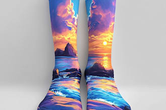 do sublimation all type of unique socks design and pattern