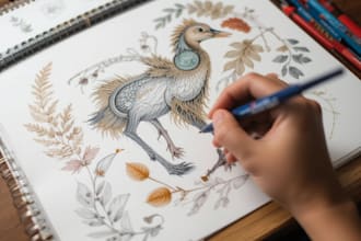 draw animal and botanical illustrations