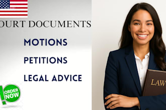 prepare legal documents such as petitions  and motions