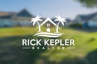 do modern real  mortgage estate construction logo design
