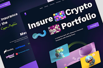 design crypto landing page, nft website, crypto website, tokenomics, roadmap