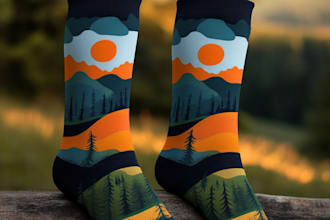 draw a unique socks design for your brand