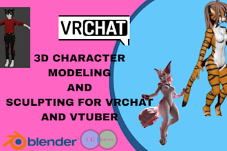 3d character model vrchat sculpting texturing nsfw sfw 3d animation vtuber