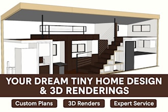design your tiny house, cabin, shipping container home plans and 3d renderings