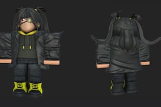 roblox 3d avatar, roblox skin, roblox character model, roblox accessories