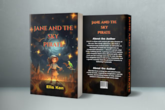do children book cover, cartoon book cover design for paperback, kdp, ebook