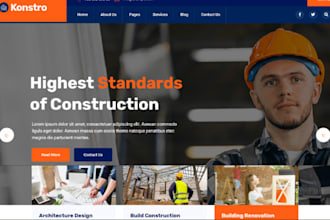 design general contractor website and construction website