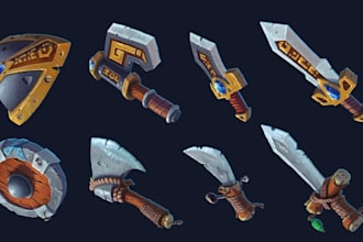 do 3d model for games 3d object 3d game assets texturing for game props