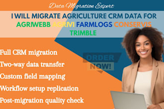 migrate agriculture CRM data for agriwebb agrivi farmlogs conservis trimble