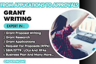 grant proposal grant writing grant research grant application rfp business plan