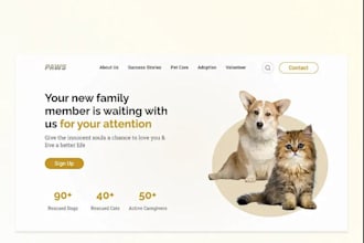 do wordpress website for pet kitties, puppies, pet store, pet care