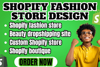 create customize fashion shopify dropshipping ecommerce website