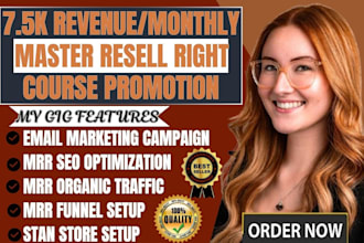 promote master resell right course ubc dwa email marketing campaign sales funnel