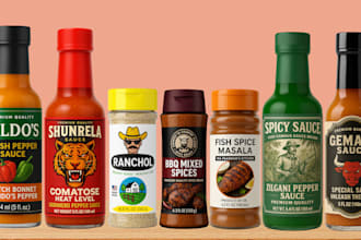 do label or logo for seasoning,rub,sauce,spice,salsa,jar,piliz